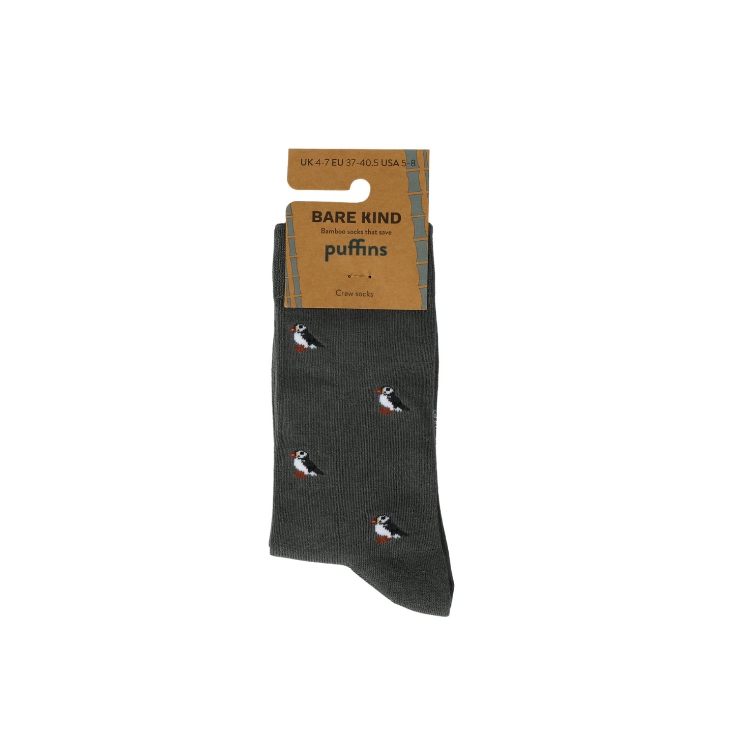 Save the Puffin Small Motif Bamboo Socks Socks Bare Kind