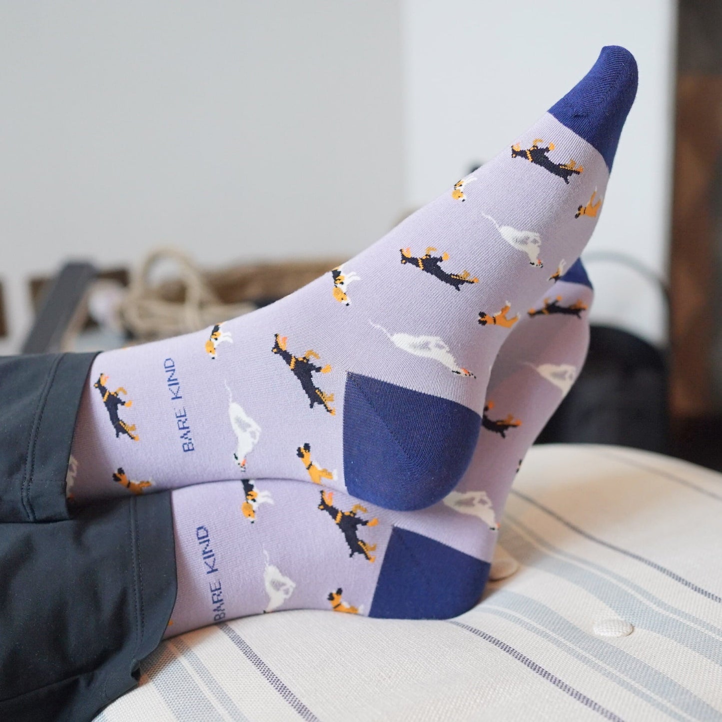 Save the Purple Dog Bamboo Socks Socks Bare Kind
