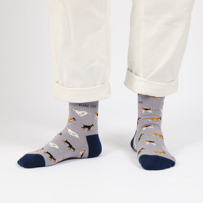 Save the Purple Dog Bamboo Socks Socks Bare Kind