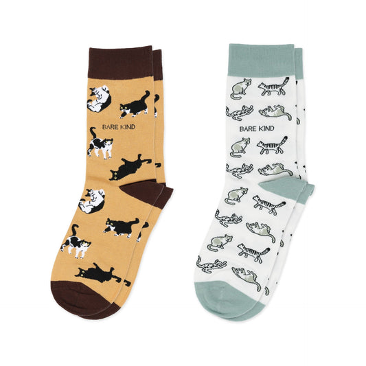 The Purr-fect Pair Bamboo Sock Set Socks Bare Kind