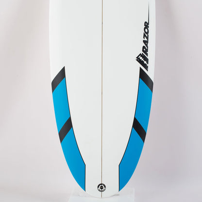 7ft 6 Razor Round Tail Mini Mal Surfboard in Matt Finish Mid Length Mini Mal Circle One Surf