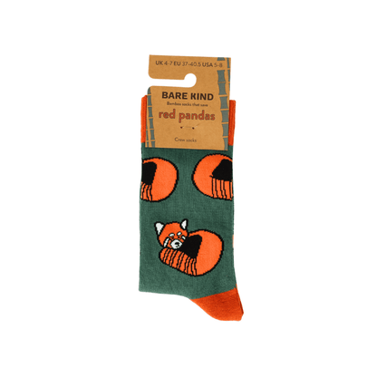 Save the Red Pandas Bamboo Socks Socks Bare Kind