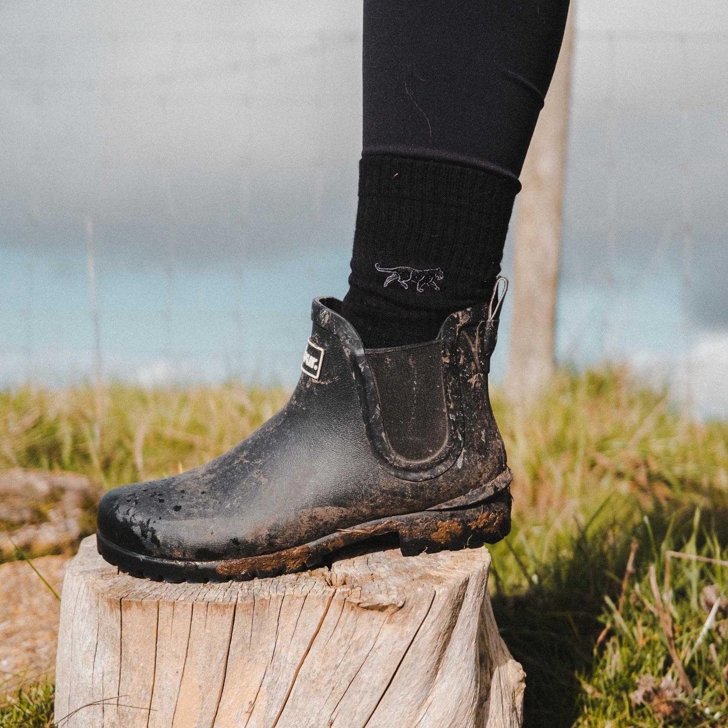 Black & White Ribbed 2 Pack Bamboo Sock Set Ribbed Socks Bare Kind