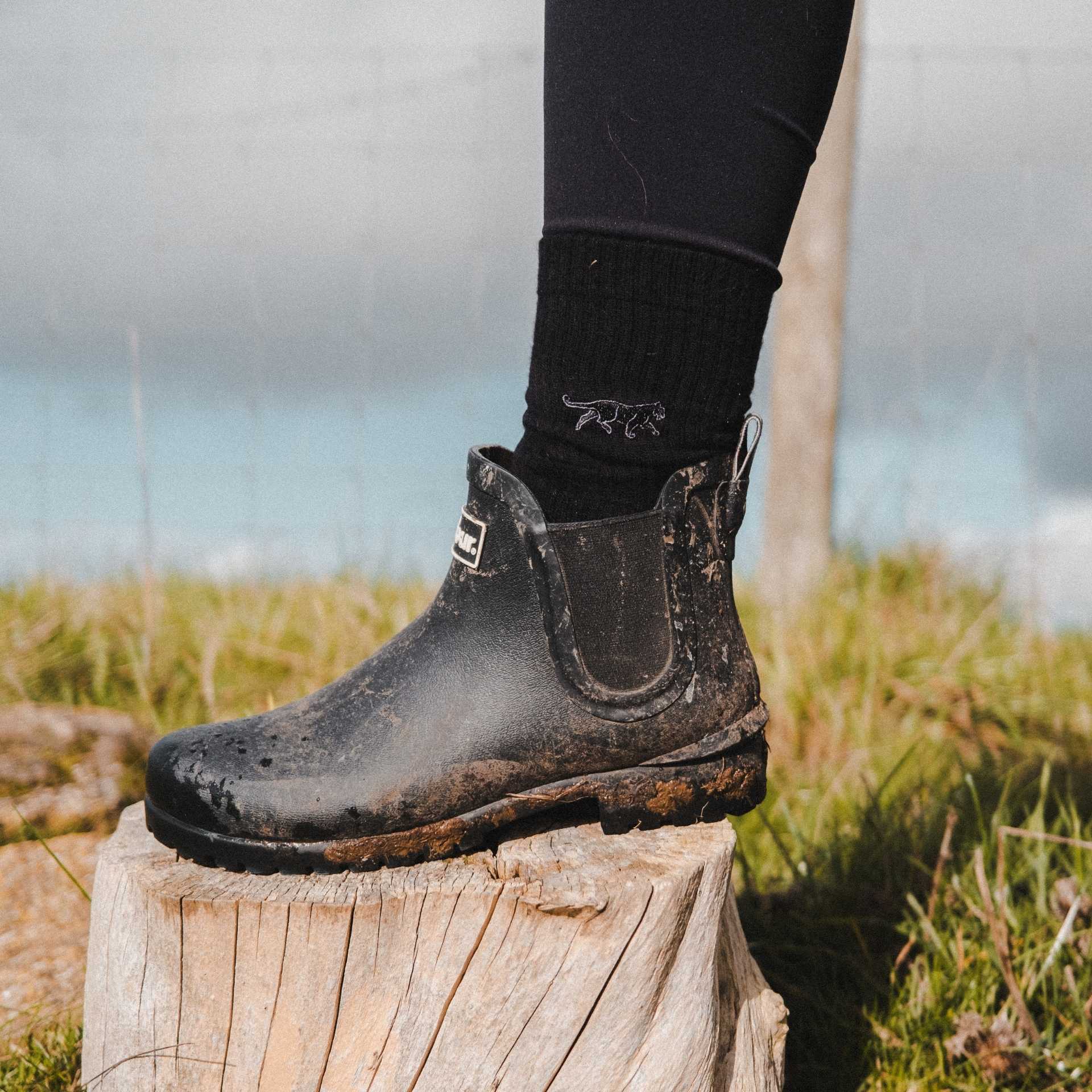 Black & White Ribbed 2 Pack Bamboo Sock Set Ribbed Socks Bare Kind