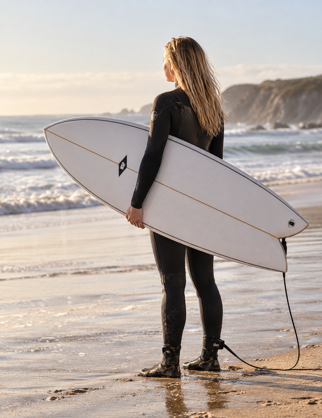 NSP Elements Double Vision Shortboard Surfboard 6'2" - White Surfboard NSP