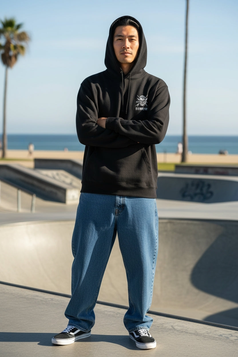 Bob Gnarly Surf Skull & Crossboards Classic Hoodie Hoodies Bob Gnarly Surf