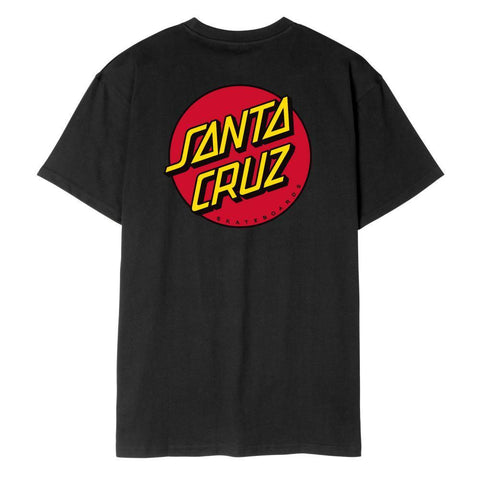 Santa Cruz Classic Dot T-Shirt Black - Bob Gnarly Surf
