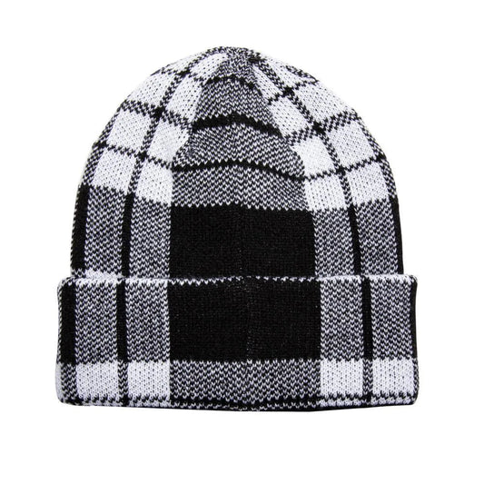 Santa Cruz Mono Dot Check Beanie Black White - Bob Gnarly Surf