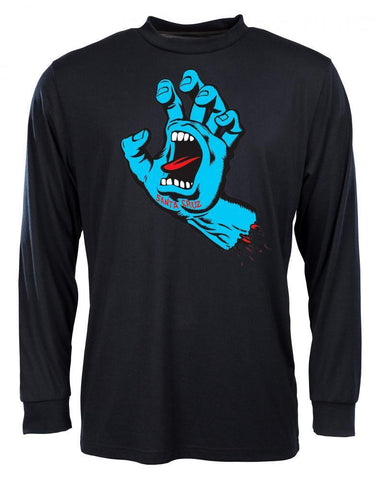 Santa Cruz Screaming Hand Long Sleeve T-Shirt Black - Bob Gnarly Surf