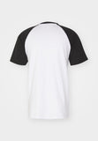 Santa Cruz Screaming Wave Raglan T-Shirt White/Black - Bob Gnarly Surf