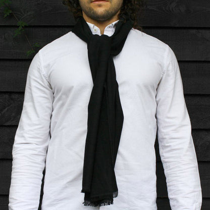 Jet Black Bamboo Scarf Scarves Swole Panda