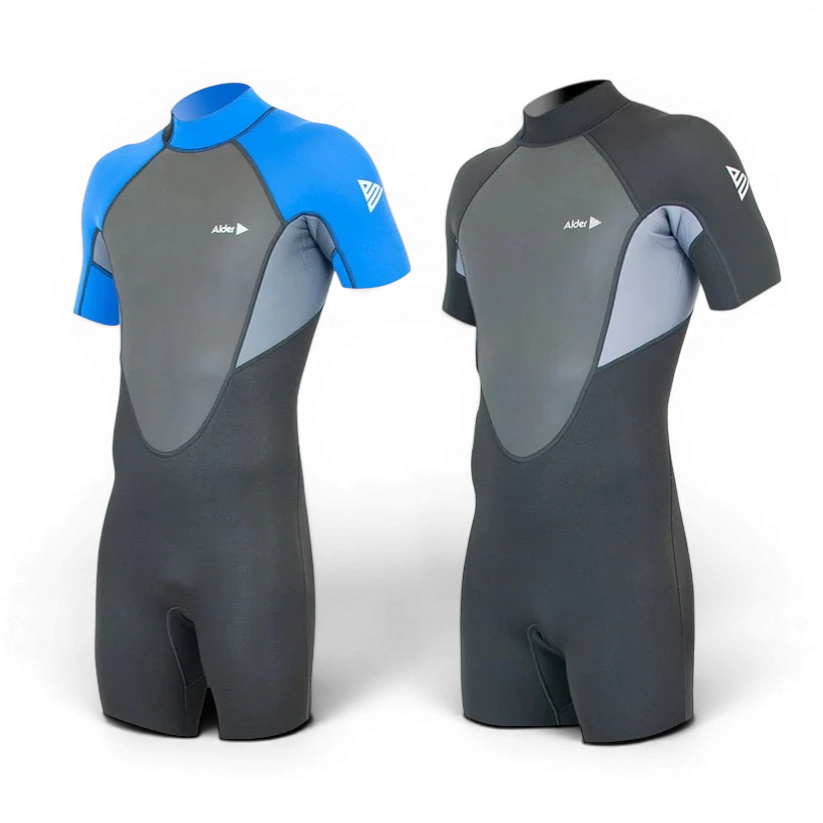 Alder Impact Men's 3/2mm Back Zip Shorty Wetsuit Wetsuits Alder