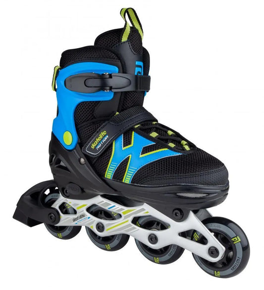 Skatelife Kids Inline Skates Motion Adjustable Black/Blue - Bob Gnarly Surf