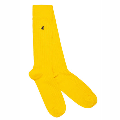 Banana Yellow Bamboo Socks Socks Swole Panda
