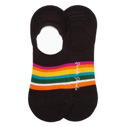 Black Bold Striped "No-Show" Bamboo Socks Socks Swole Panda UK 7-11 (US 8-12 / EU 40-47)