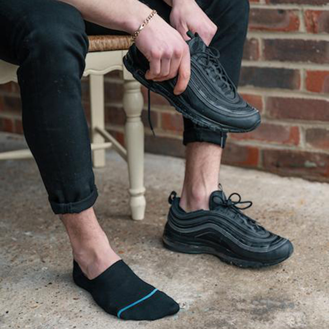 Black "No-Show" Bamboo Socks Socks Swole Panda
