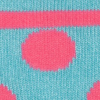 Blue and Pink Polka Dot Bamboo Socks Socks Swole Panda