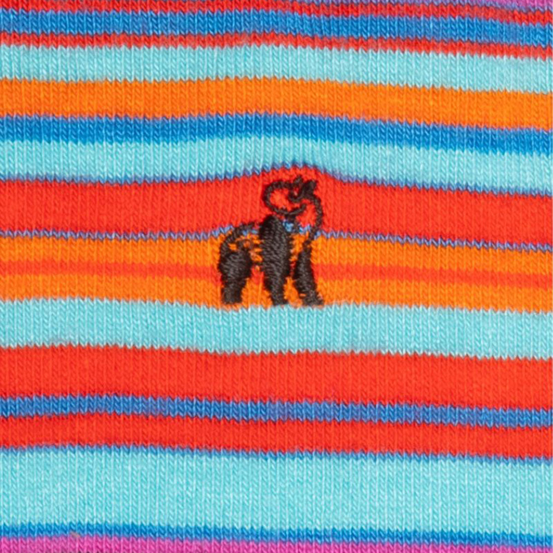Blue and Red Narrow Striped Bamboo Socks Socks Swole Panda