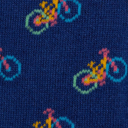 Blue Bicycle Bamboo Socks (Comfort Cuff) Socks Swole Panda