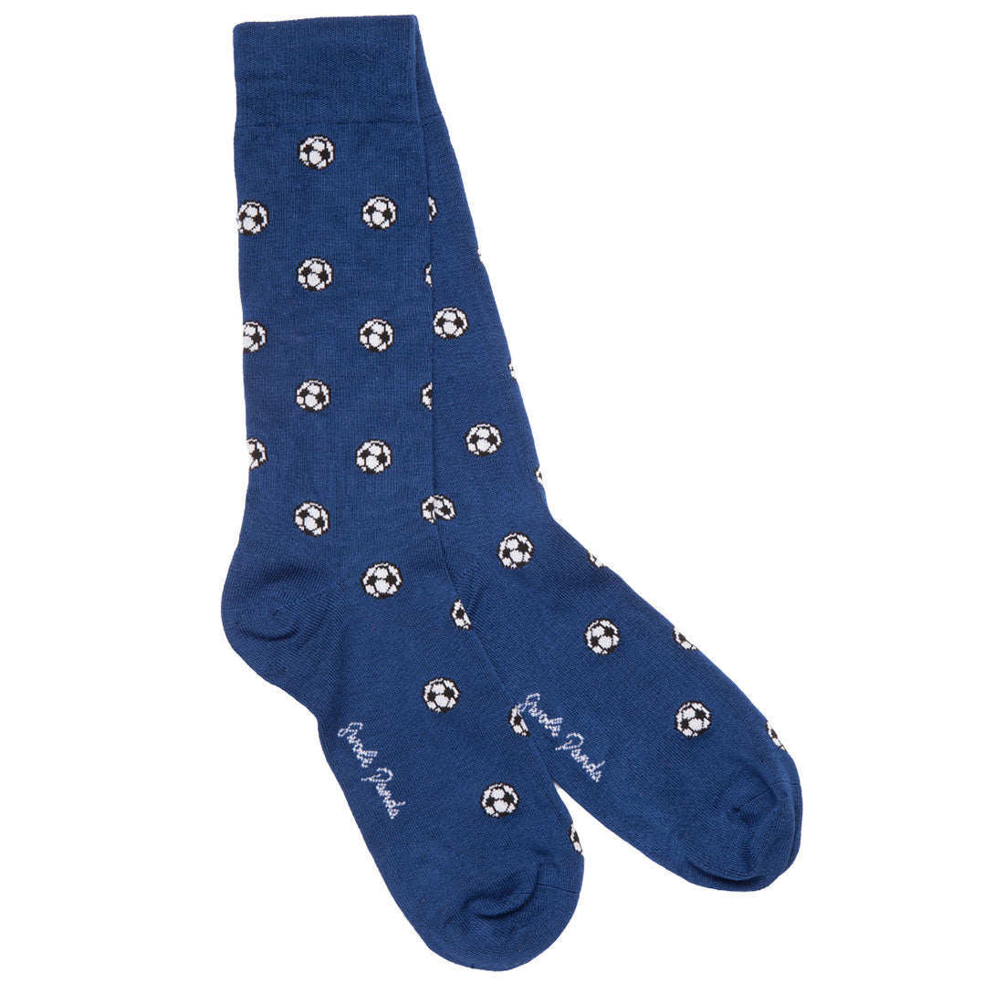 Blue Football Bamboo Socks Socks Swole Panda UK 7-11 (US 8-12 / EU 40-47)
