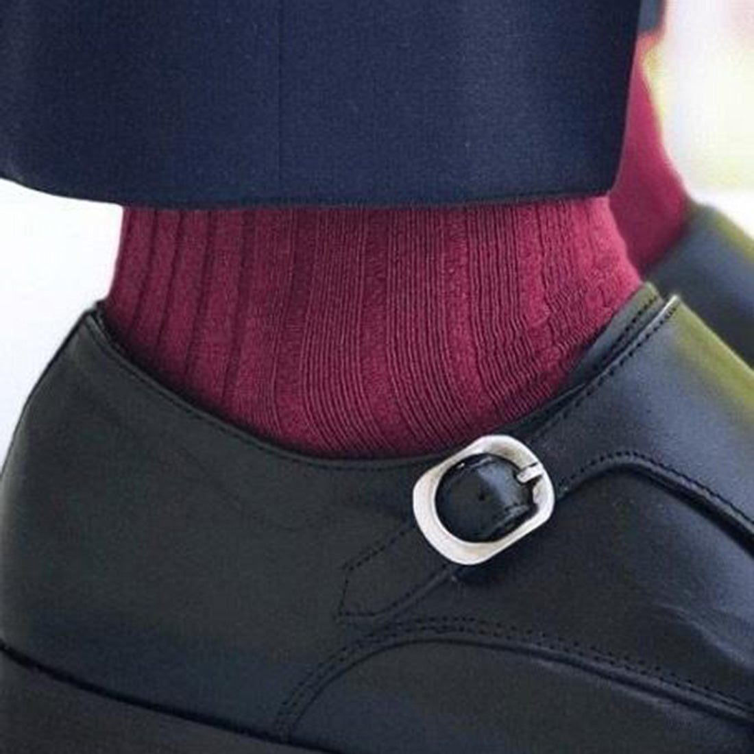 Burgundy Bamboo Socks (Comfort Cuff) Socks Swole Panda