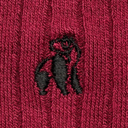 Burgundy Bamboo Socks (Comfort Cuff) Socks Swole Panda