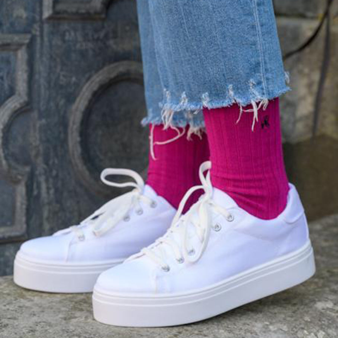Cerise Bamboo Socks Socks Swole Panda