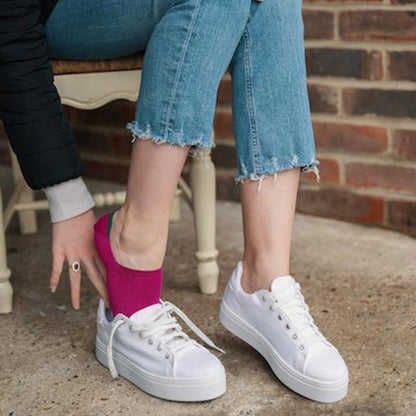 Cerise "No-Show" Bamboo Socks Socks Swole Panda