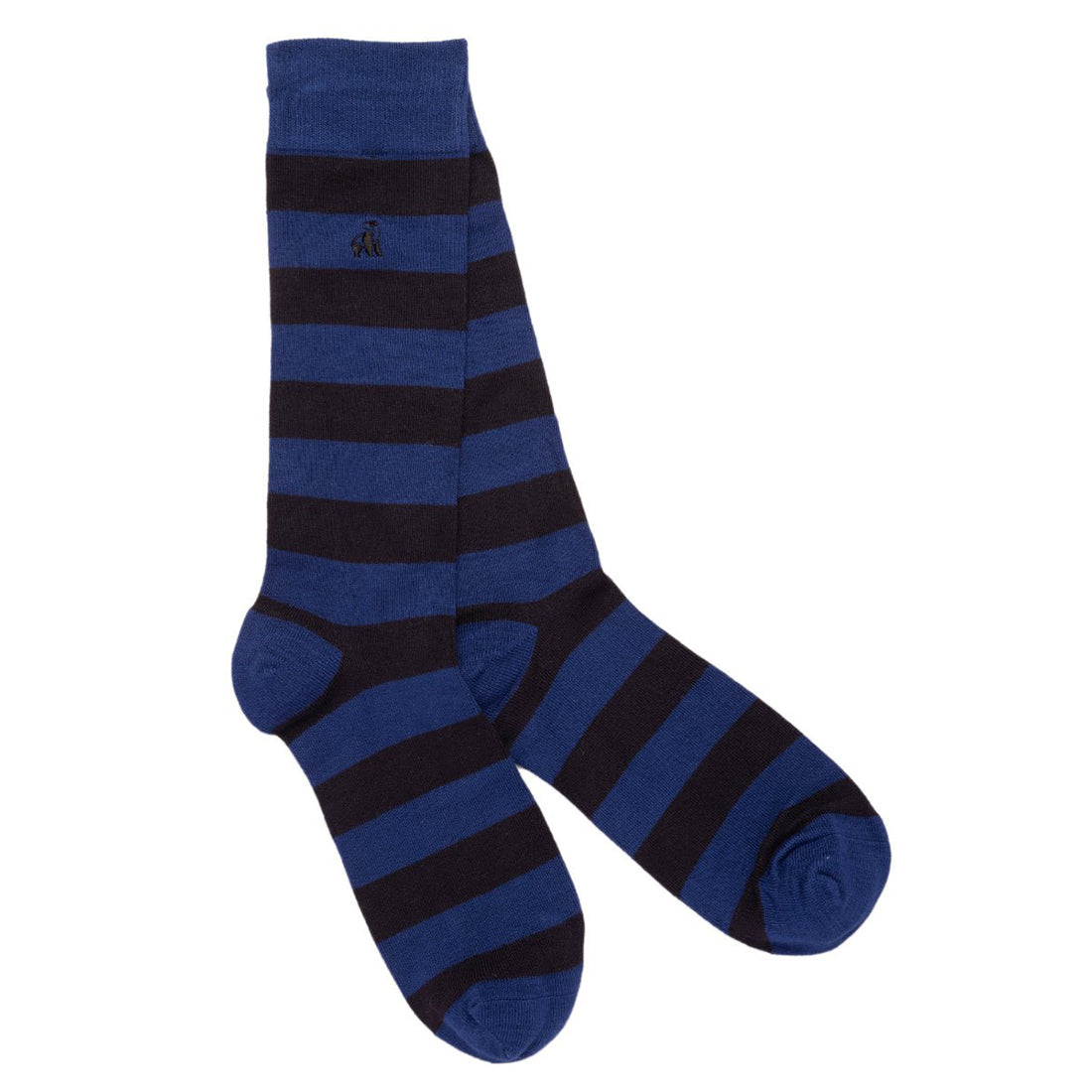 Charcoal Striped Bamboo Socks (Comfort Cuff) Socks Swole Panda