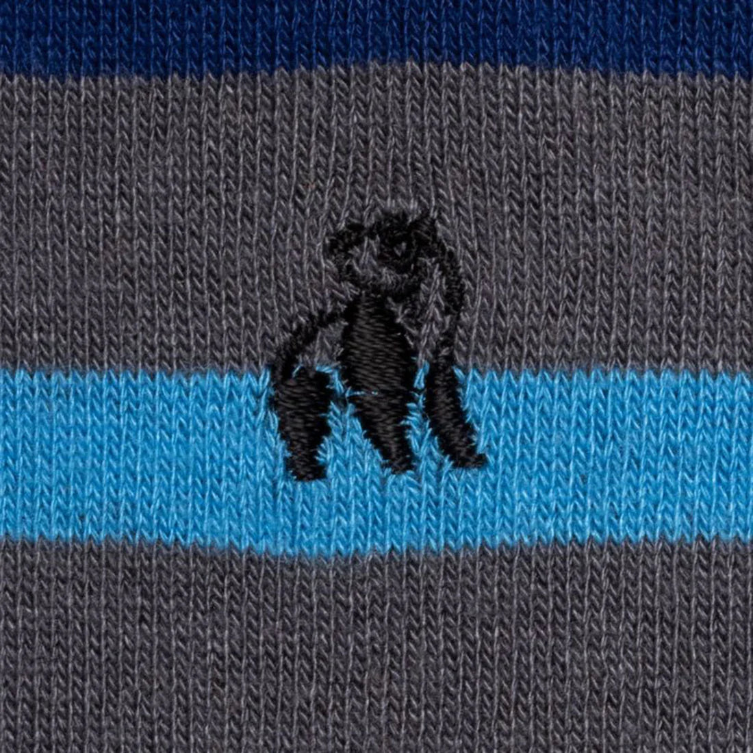 Grey Small Striped Bamboo Socks (Comfort Cuff) Socks Swole Panda