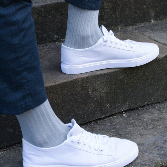 Light Grey Bamboo Socks Socks Swole Panda