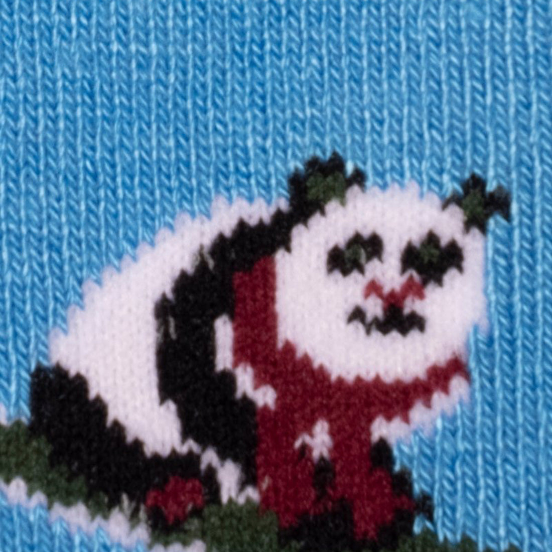 Blue Skiing Panda Bamboo Socks Socks Swole Panda