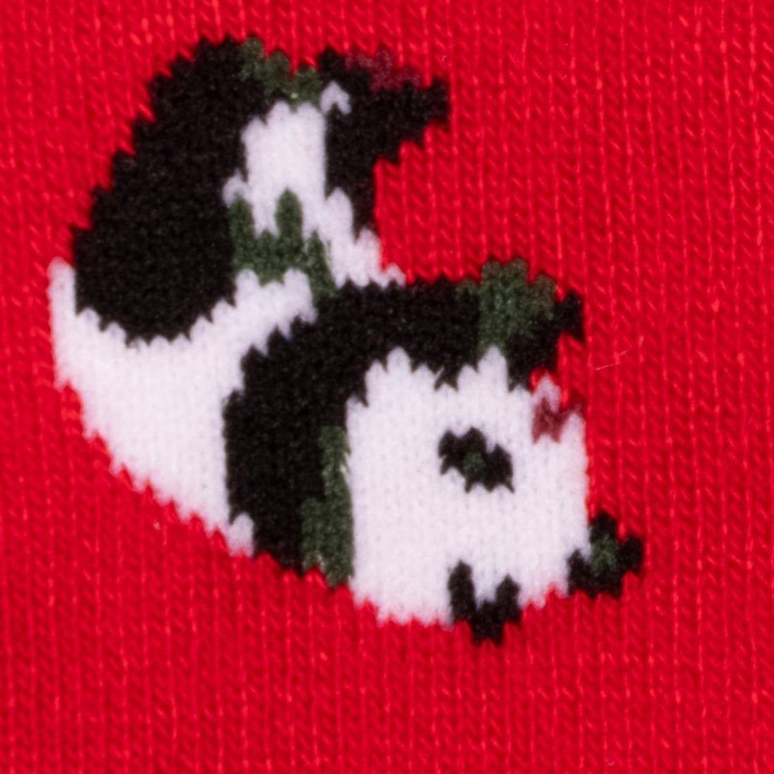 Red Skiing Panda Bamboo Socks Socks Swole Panda