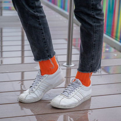 Tangerine Orange Bamboo Socks Socks Swole Panda