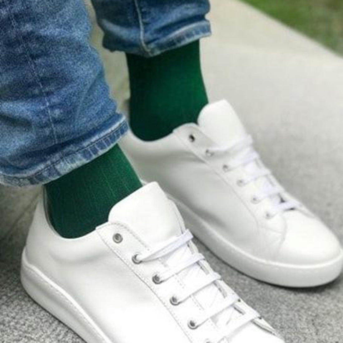 Racing Green Bamboo Socks (Comfort Cuff) Socks Swole Panda
