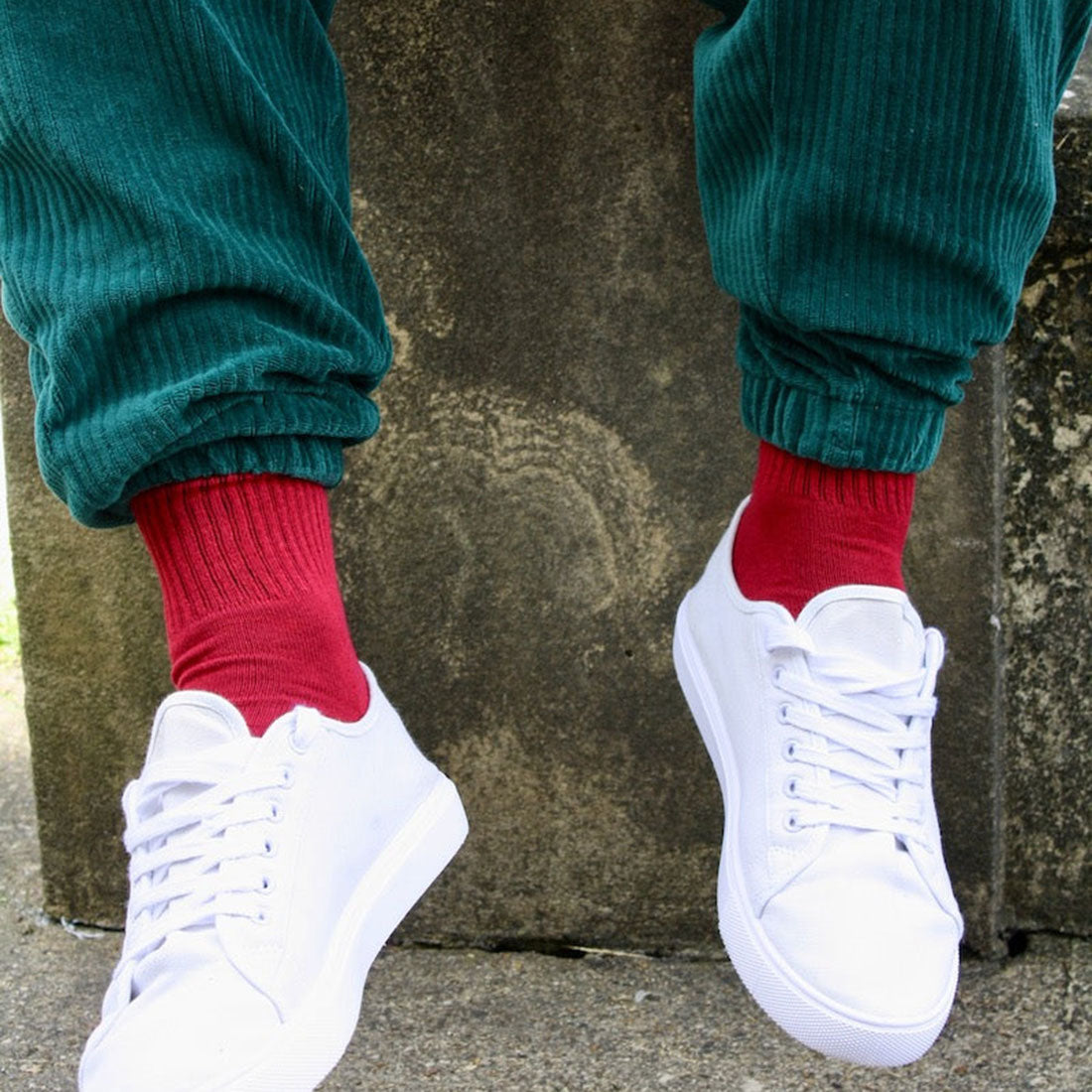 Red Athletic Bamboo Socks Socks Swole Panda
