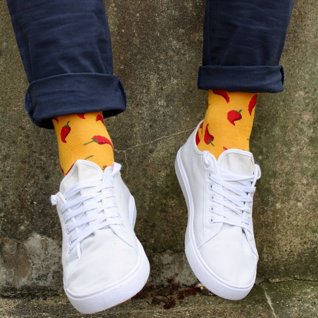 Red Chilli Pepper Bamboo Socks Socks Swole Panda