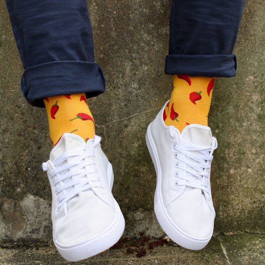 Red Chilli Pepper Bamboo Socks Socks Swole Panda