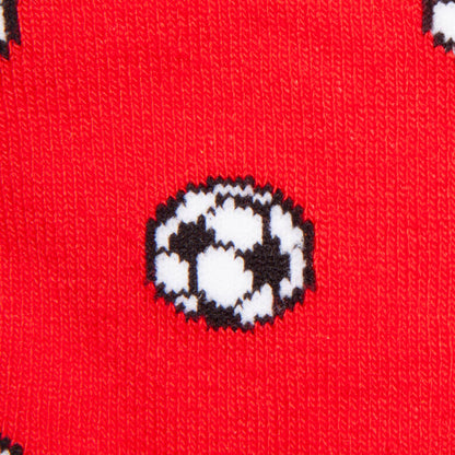 Red Football Bamboo Socks Socks Swole Panda