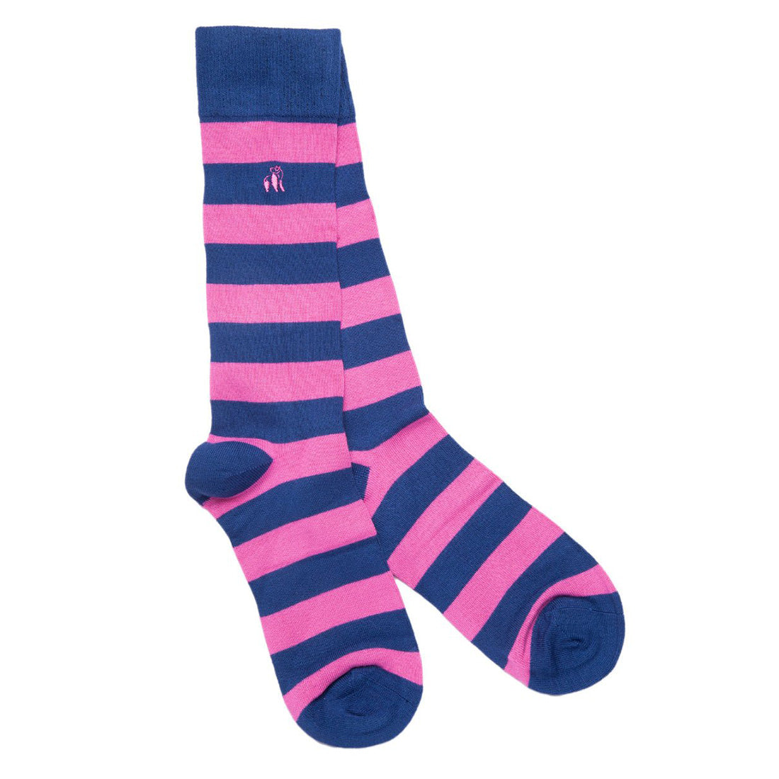 Rich Pink Striped Bamboo Socks Socks Swole Panda UK 7-11 (US 8-12 / EU 40-47)