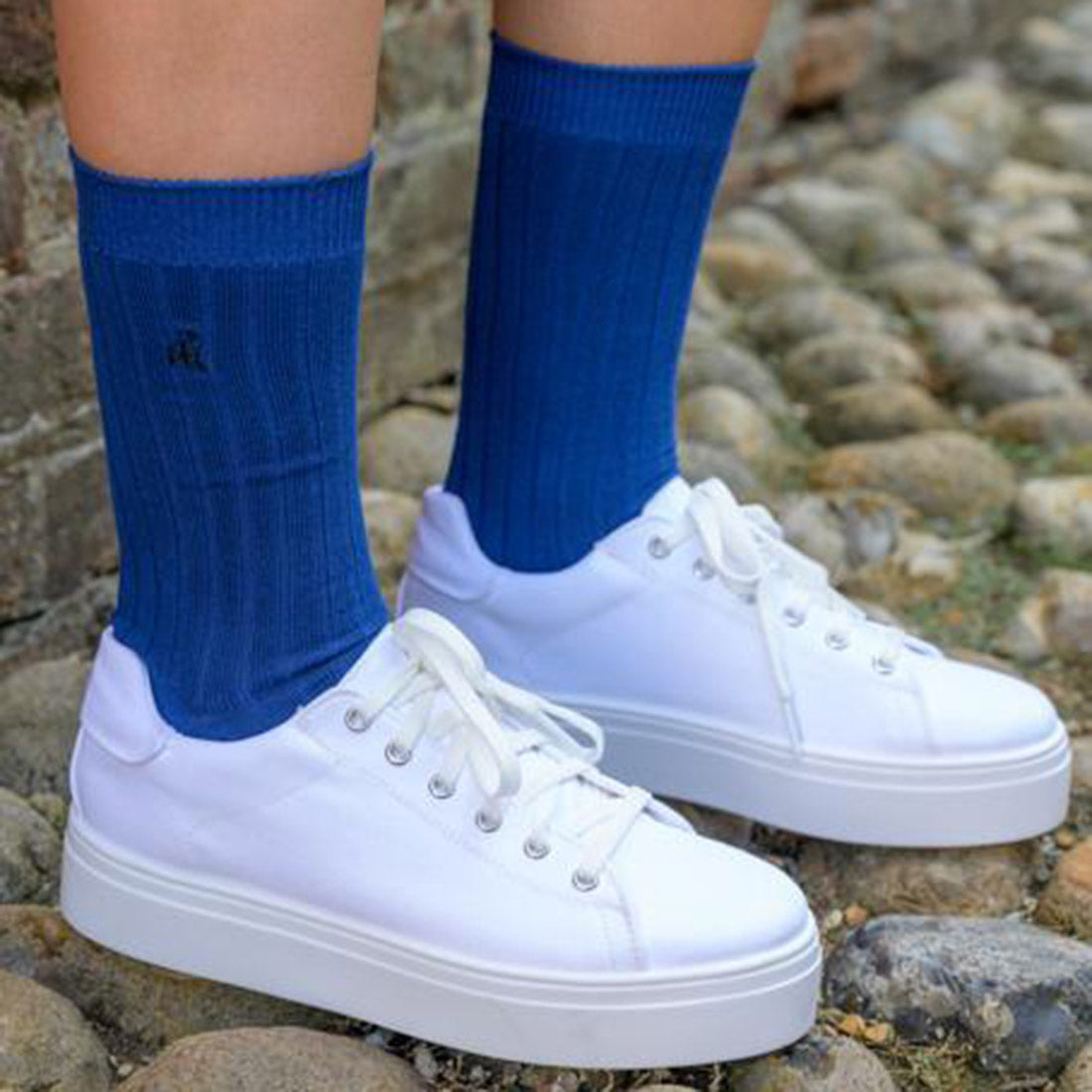 Royal Blue Bamboo Socks Socks Swole Panda