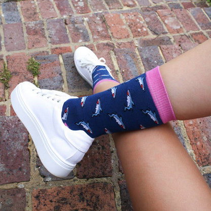 Sharks Matching Bamboo Socks (Adult & Child) Socks Swole Panda