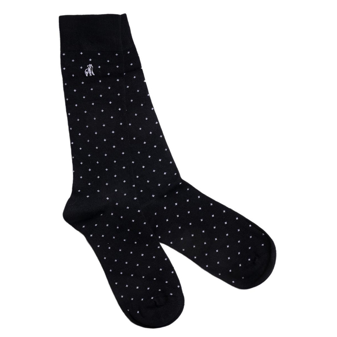 Spotted Black Bamboo Socks Socks Swole Panda UK 7-11 (US 8-12 / EU 40-47)