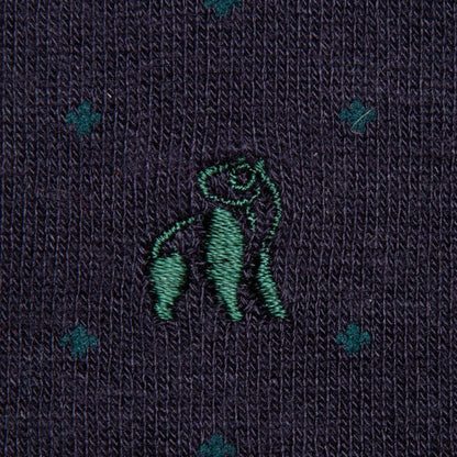 Spotted Navy Bamboo Socks (Comfort Cuff) Socks Swole Panda