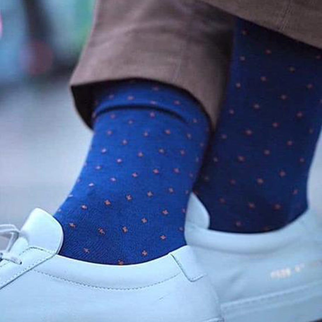 Spotted Orange Bamboo Socks Socks Swole Panda