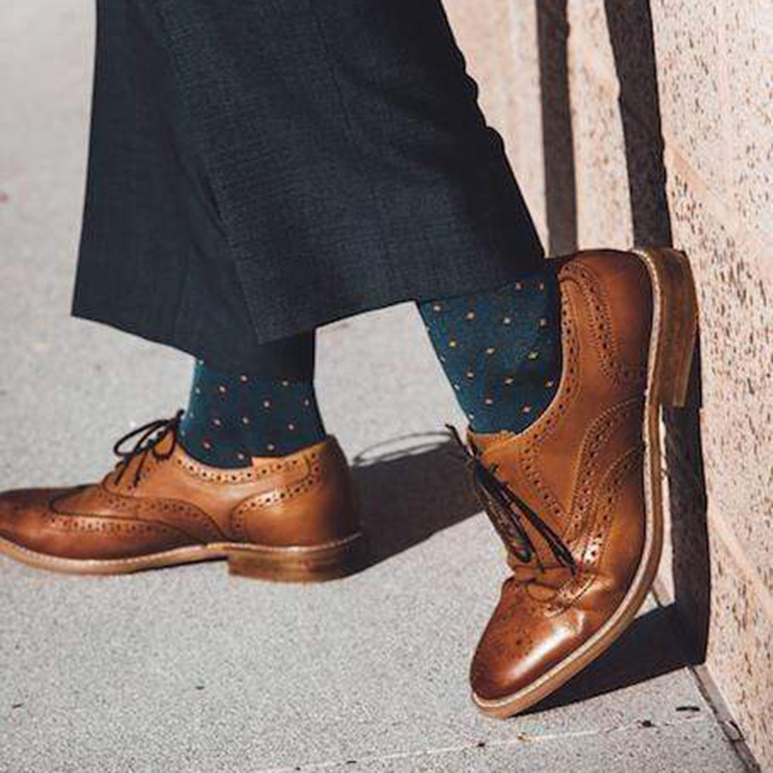 Spotted Orange Bamboo Socks (Comfort Cuff) Socks Swole Panda