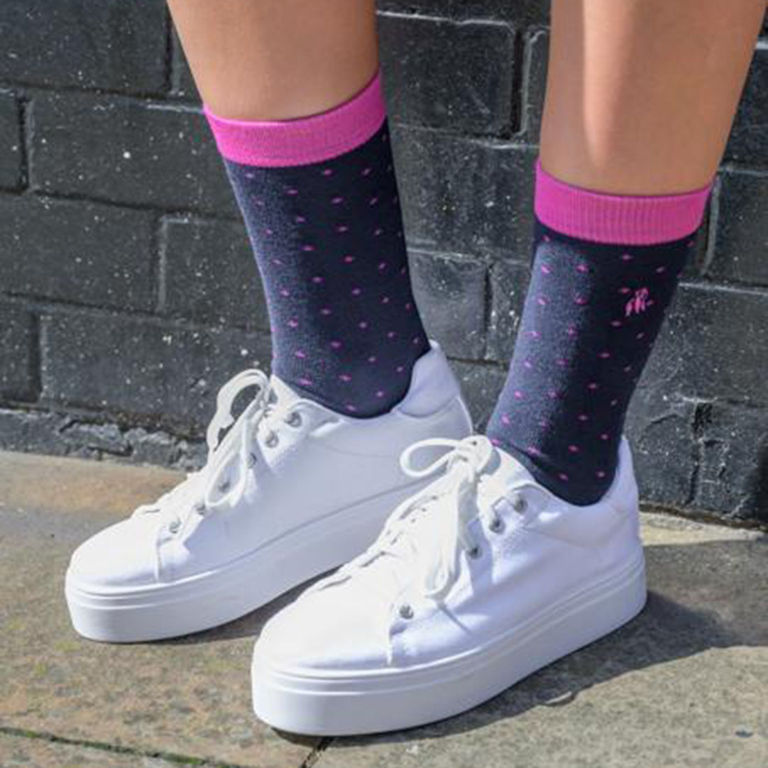 Spotted Pink Bamboo Socks Socks Swole Panda