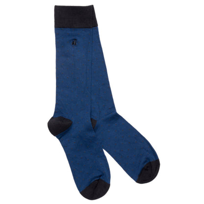 Spotted Royal Blue Bamboo Socks Socks Swole Panda