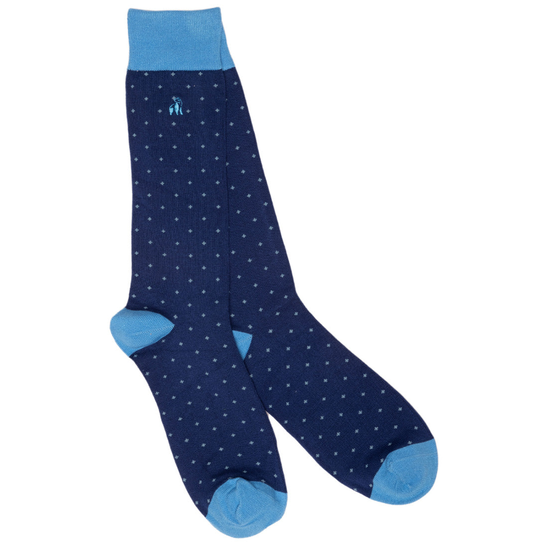 Spotted Sky Blue Bamboo Socks Socks Swole Panda