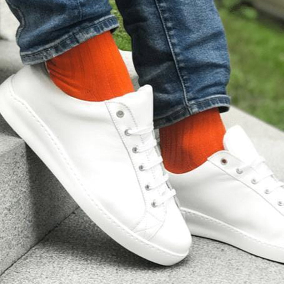 Tangerine Orange Bamboo Socks Socks Swole Panda